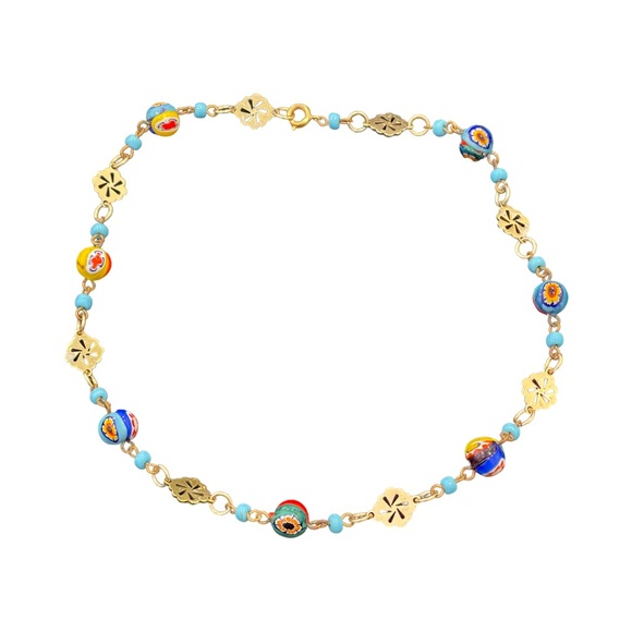 Vintage Murano Millefiori Delicate Necklace Never Worn Made in Italy 15 1/2” - Picture 3 of 9